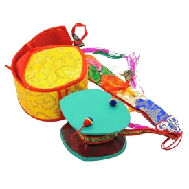 Damaru tibétain pour ceremonie de Tcheu 11 cm - Objets rituels bouddhistes