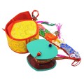 Instrument de musique Damaru tibétain 11 cm Objets rituels bouddhistes DAMA11
