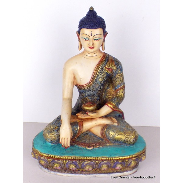 Grande statuette Bouddha peinte à la main Statuettes Bouddhistes GBUDDHA2