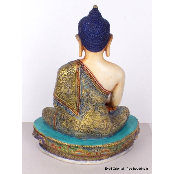 Grande statuette Bouddha peinte à la main Statuettes Bouddhistes GBUDDHA2
