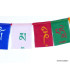 10 Drapeaux de prières OM MANI PEDME HUM 10 X 7 CM Drapeaux tibétains OM5
