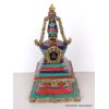 Stupa laiton pierres pour autel bouddhiste 21 cm Statuettes Bouddhistes ref 3755