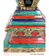 Stupa laiton pierres pour autel bouddhiste 21 cm Statuettes Bouddhistes ref 3755
