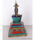 Stupa laiton pierres pour autel bouddhiste 21 cm Statuettes Bouddhistes ref 3755