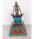 Stupa laiton pierres pour autel bouddhiste 21 cm Statuettes Bouddhistes ref 3755