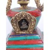 Stupa tibétain laiton pierres pour autel bouddhiste 22 cm Statuettes Bouddhistes ref 3755.1