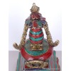 Stupa tibétain laiton pierres pour autel bouddhiste 22 cm Statuettes Bouddhistes ref 3755.1