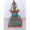 Stupa tibétain laiton pierres pour autel bouddhiste 22 cm Statuettes Bouddhistes ref 3755.1