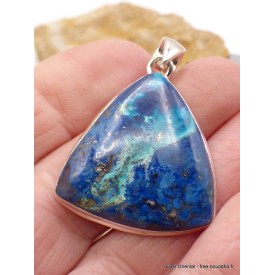 Pendentif en Shattuckite naturelle triangulaire Pendentifs pierres naturelles PU7.4