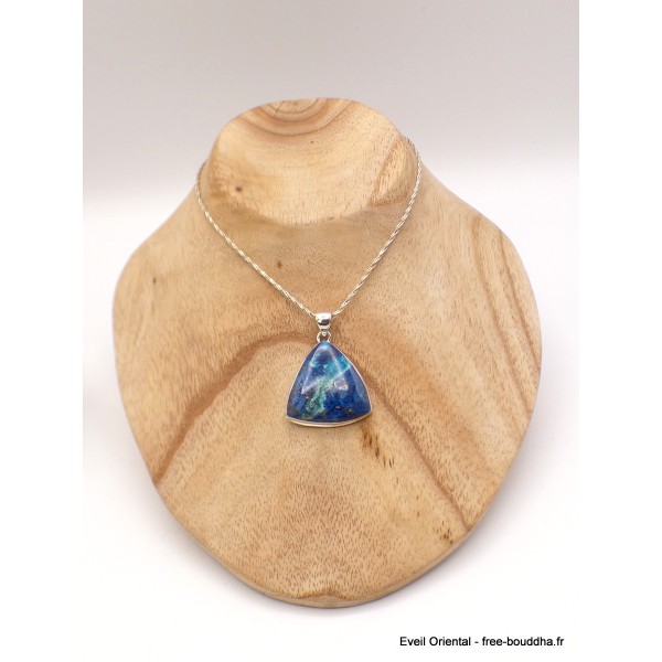 Pendentif en Shattuckite naturelle triangulaire Pendentifs pierres naturelles PU7.4