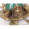 Stupa tibétain Feuilles en laiton et pierres Statuettes Bouddhistes ref 82