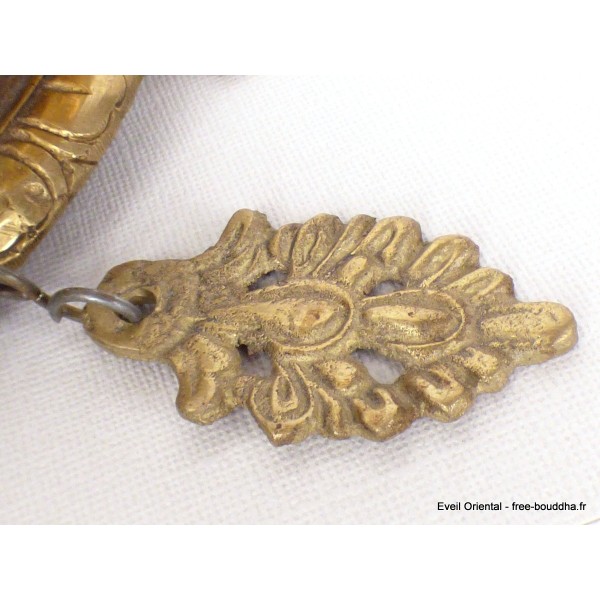Stupa tibétain Feuilles en laiton et pierres Statuettes Bouddhistes ref 82