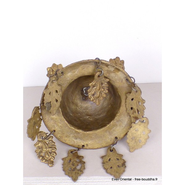 Stupa tibétain Feuilles en laiton et pierres Statuettes Bouddhistes ref 82