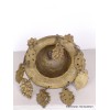 Stupa tibétain Feuilles en laiton et pierres Statuettes Bouddhistes ref 82