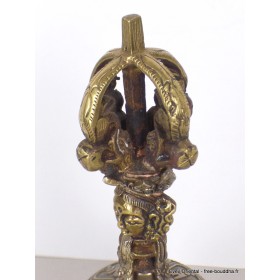 Cloche dorjé de cérémonie en bronze 19 cm Objets rituels bouddhistes CDHG2