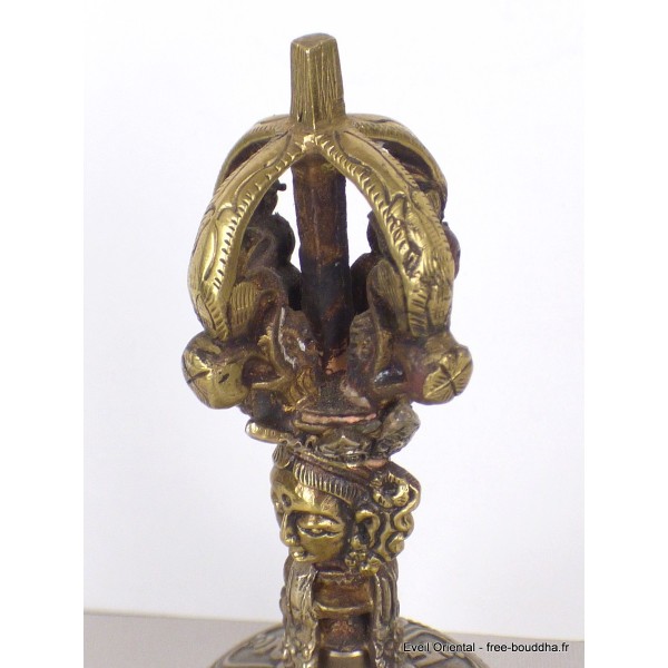 Cloche dorjé de cérémonie en bronze 19 cm Cloches et dorjé tibétains CDHG2