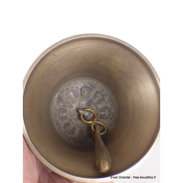 Cloche dorjé de cérémonie en bronze 19 cm Cloches et dorjé tibétains CDHG2