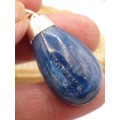Pendentif moderne Cyanite bleue cabochon Pendentifs pierres naturelles PU60.1