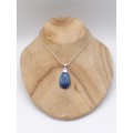 Pendentif moderne Cyanite bleue cabochon Pendentifs pierres naturelles PU60.1