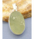 Pendentif Préhnite brute forme ovale Pendentifs pierres naturelles PU64