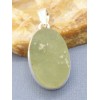 Pendentif Préhnite brute forme ovale Pendentifs pierres naturelles PU64