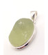 Pendentif Préhnite brute forme ovale Pendentifs pierres naturelles PU64