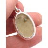 Pendentif Préhnite brute forme ovale Pendentifs pierres naturelles PU64