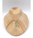 Pendentif Préhnite brute forme ovale Pendentifs pierres naturelles PU64