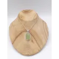 Pendentif en Préhnite brute forme ovale - Pendentifs pierres naturelles