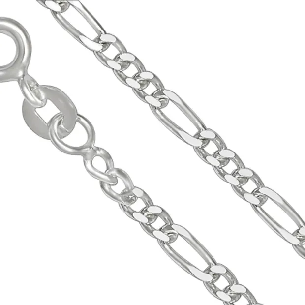 Chaîne argent maille Figaro 45 cm - Chaînes en argent