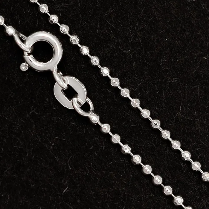 Chaîne argent Boules 45 cm 1 mm - Chaînes en argent