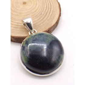 Pendentif rond en Vivianite bleue jaune Pendentifs pierres naturelles PU71.1