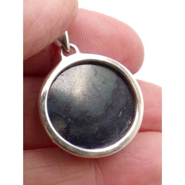 Pendentif rond en Vivianite bleue jaune Pendentifs pierres naturelles PU71.1