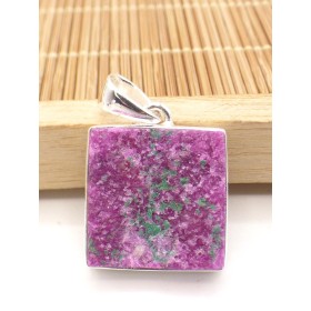 Pendentif en Oxyde de Cobalt brut rectangulaire Pendentifs pierres naturelles PU72.1