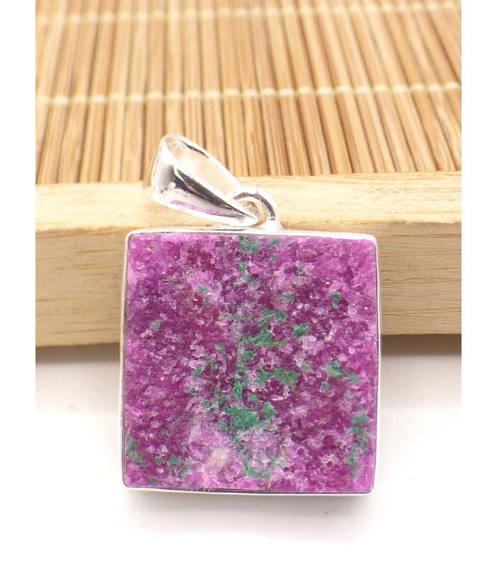Pendentif en Oxyde de Cobalt brut rectangulaire Pendentifs pierres naturelles PU72.1