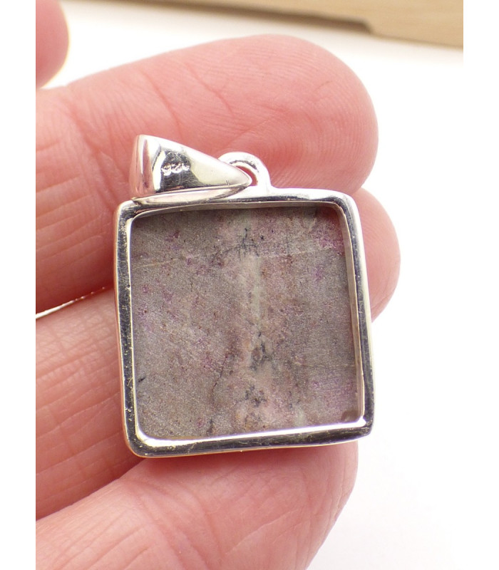 Pendentif en Oxyde de Cobalt brut rectangulaire Pendentifs pierres naturelles PU72.1