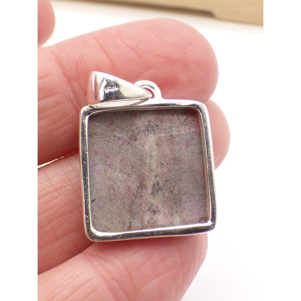 Pendentif en Oxyde de Cobalt brut rectangulaire Pendentifs pierres naturelles PU72.1