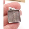 Pendentif en Oxyde de Cobalt brut rectangulaire Pendentifs pierres naturelles PU72.1