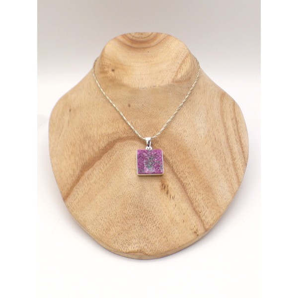 Pendentif en Oxyde de Cobalt brut rectangulaire Pendentifs pierres naturelles PU72.1