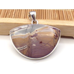 Pendentif Jaspe Sonora dendritique rose bleu Bijoux en Jaspe PU78
