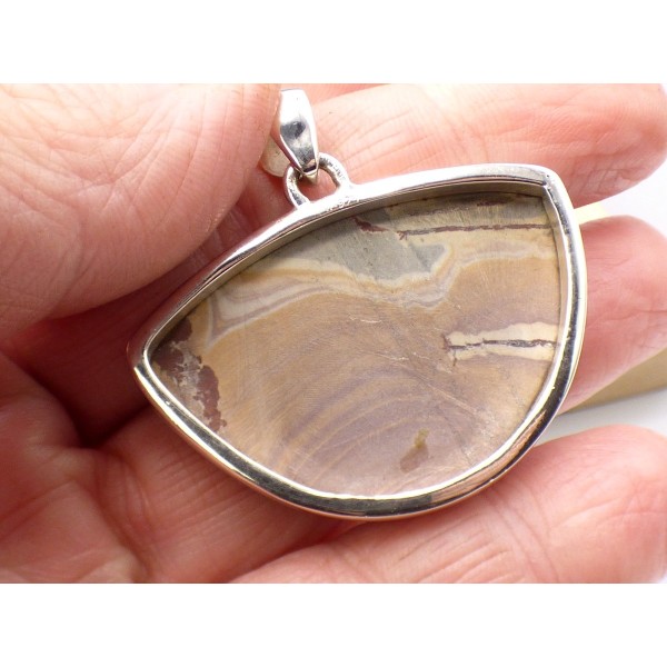 Pendentif Jaspe Sonora dendritique rose bleu Bijoux en Jaspe PU78