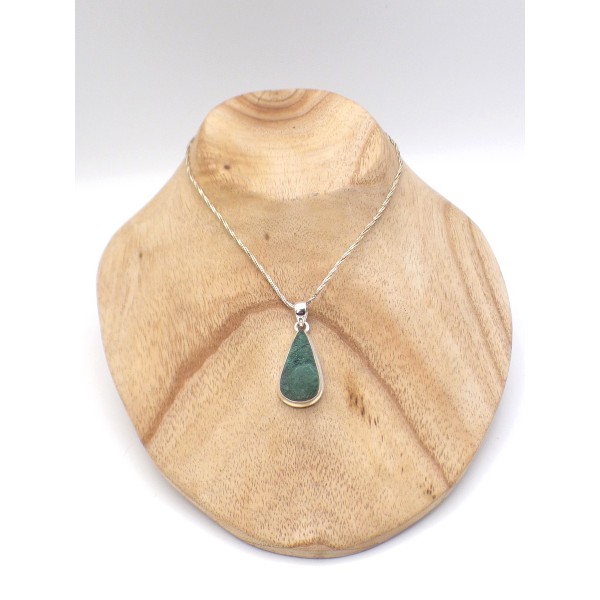 Pendentif Malachite Druze forme goutte Pendentifs pierres naturelles PU81