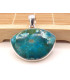 Pendentif Shattuckite semi-oval Pendentifs pierres naturelles PU83.3