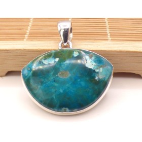 Pendentif Shattuckite semi-oval Pendentifs pierres naturelles PU83.3