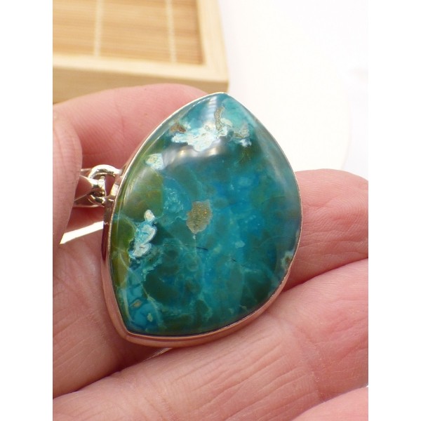 Pendentif Shattuckite semi-oval Pendentifs pierres naturelles PU83.3