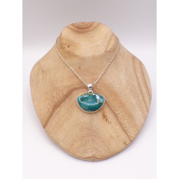 Pendentif Shattuckite semi-oval Pendentifs pierres naturelles PU83.3