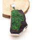 Pendentif Grenat Uvarovite sur roche-mère Bijoux en Grenat Uvarovite PU84.1
