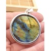 Gros pendentif Labradorite sculptée fleur Bijoux en Labradorite PU88