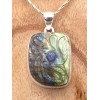 Pendentif Labradorite sculptée fleur Bijoux en Labradorite PU88.1