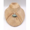 Pendentif Labradorite sculptée fleur oval horizontal Bijoux en Labradorite PU88.2